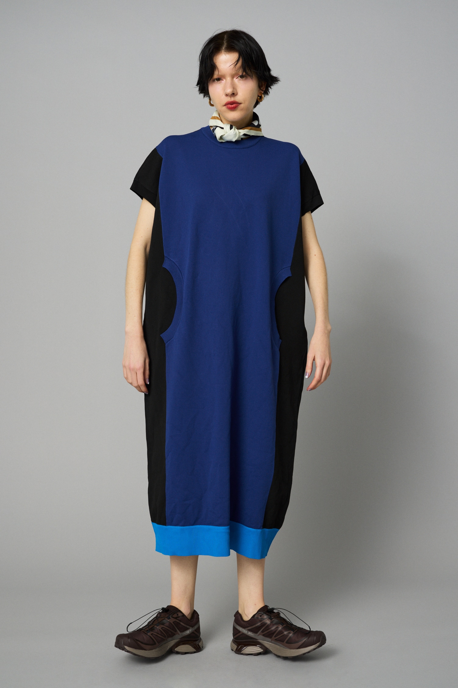 HeRIN.CYE | Attachmment knit one piece (ワンピース(ミニ