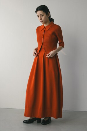 STYLEMIXER | 2ピースハーフスリーブポロニットワンピース (ワンピース