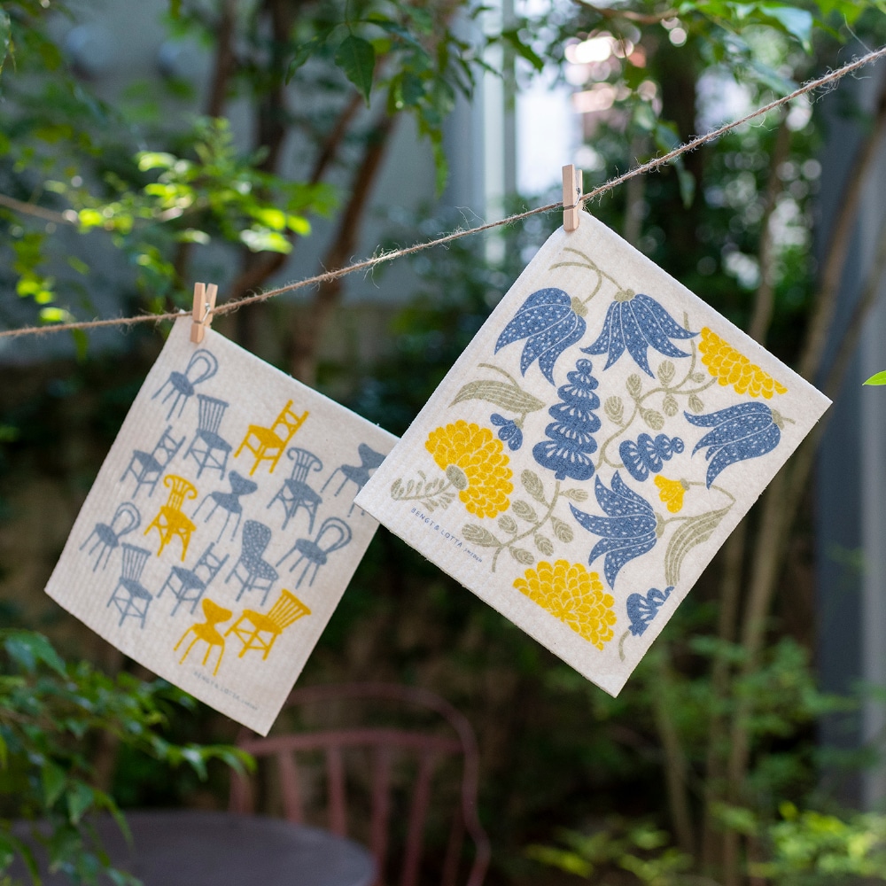 森活]スポンジワイプ KLIPPANセット ベングト＆ロッタ リリー ブルー