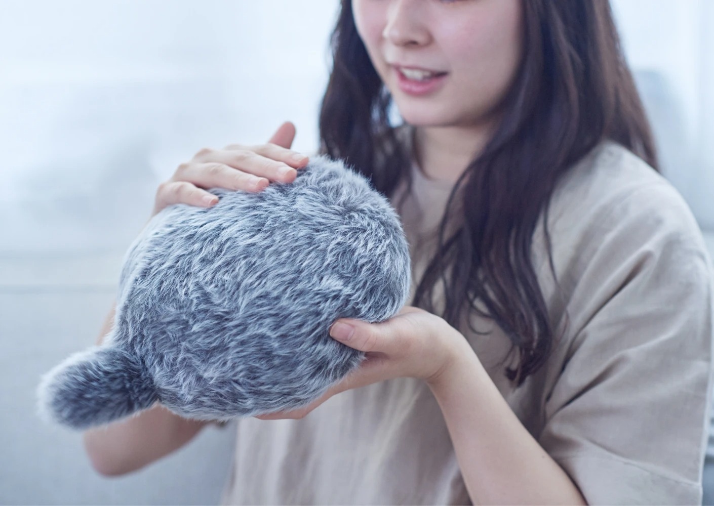 ユカイ工学 YE-PQ001G クッション型セラピーロボット Petit Qoobo グリ