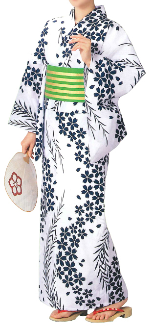 反物・仕立て上がり（女仕立） お揃い浴衣【桜・柳】激安で購入！法被