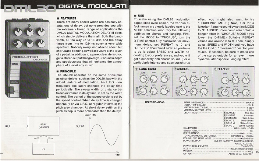 Ibanez DML20 Digital Modulation Delay III」変態系ディレイ