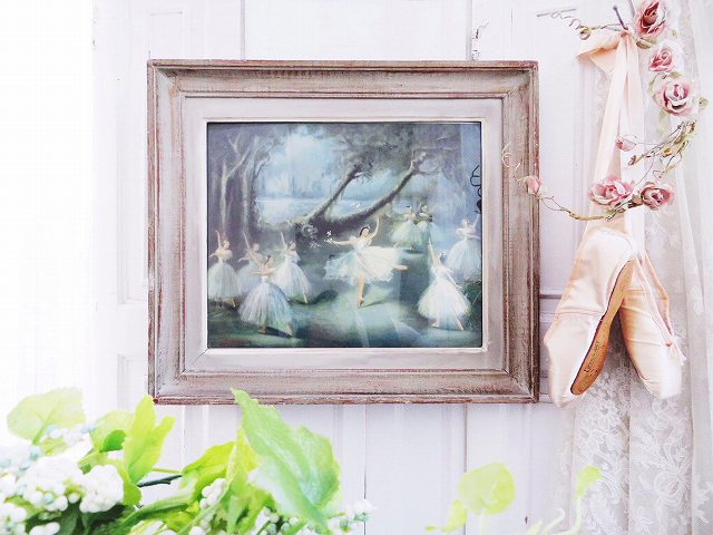 バレエ『白鳥の湖』美術印刷 額装 - 薔薇と天使のアンティーク