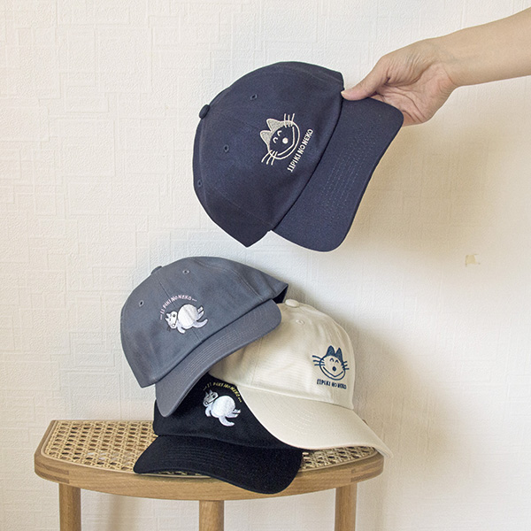 11ぴきのねこ キャップ かお ネイビー | 絵本ナビ | グッズ・通販