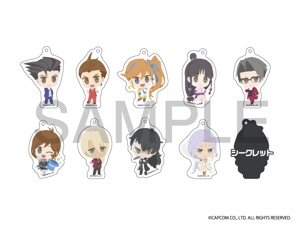 逆転裁判 ふわぽにシリーズ トレーディングアクリルキーホルダーvol.2