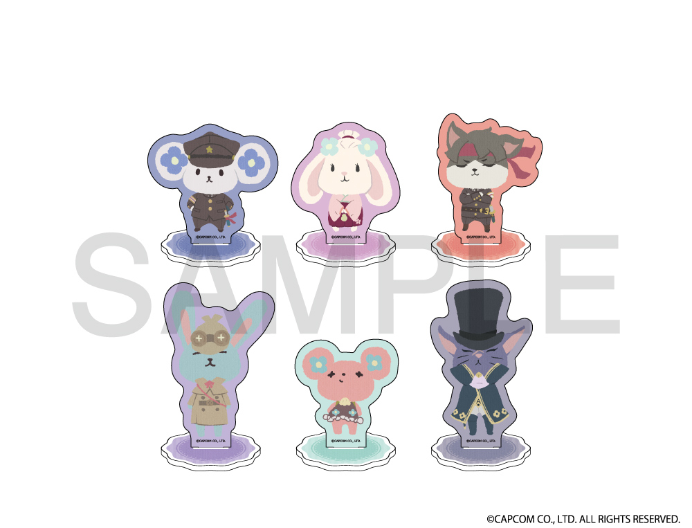 大逆転裁判 ふわぽにシリーズ 動物モチーフアクリルスタンド（にゃんじ