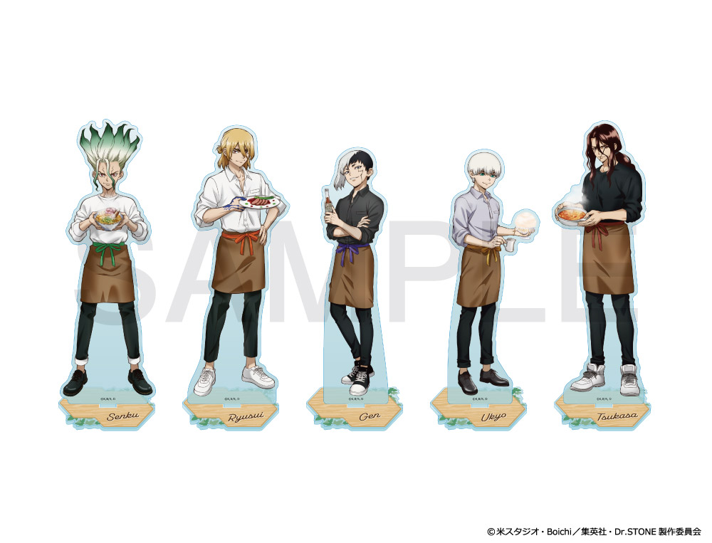 Dr.STONEバーフランソワBigアクスタセット(ゲン&千空&龍水) Dr.STONE