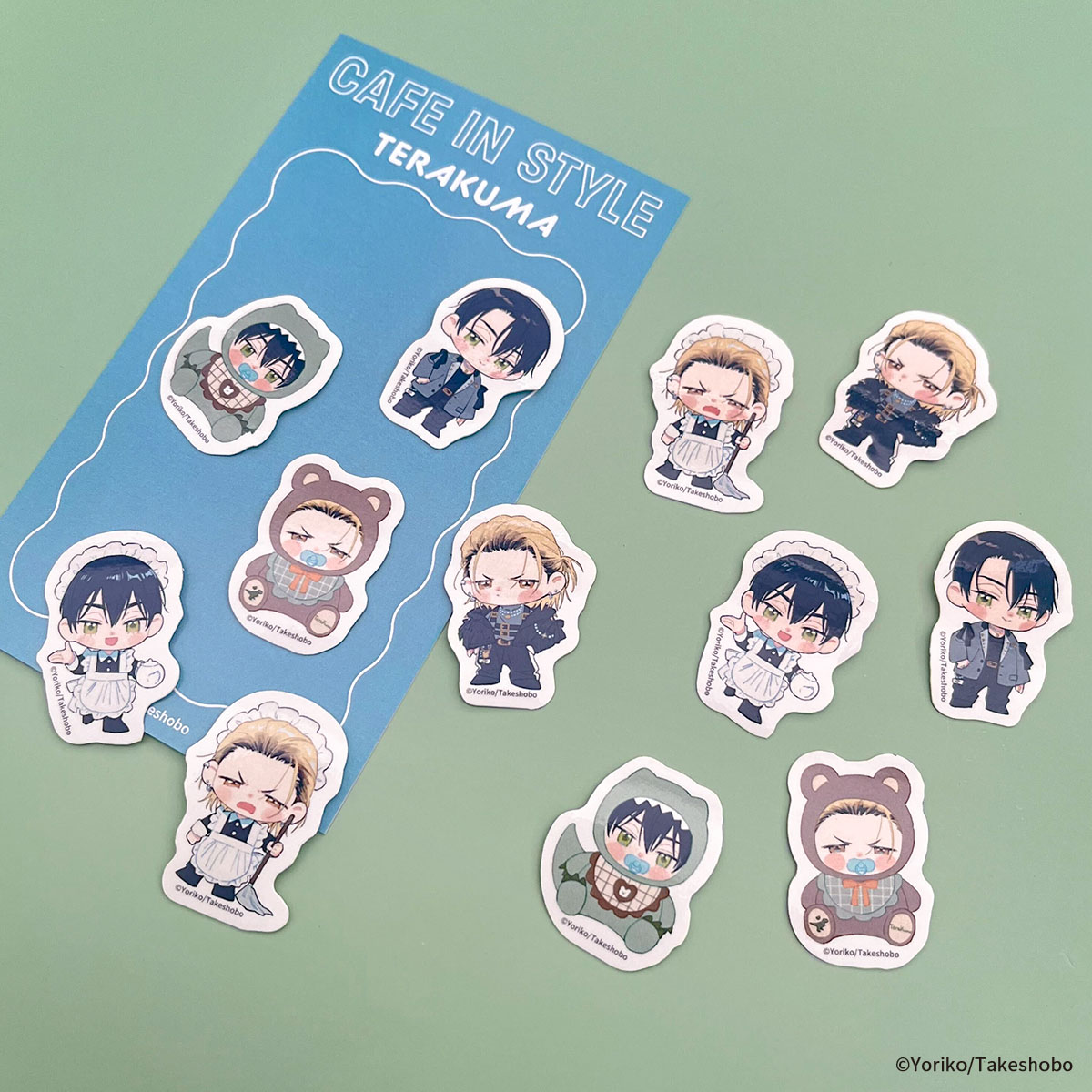 依子先生×mixx garden 2026 フレークシール(寺野くんと熊崎くん)