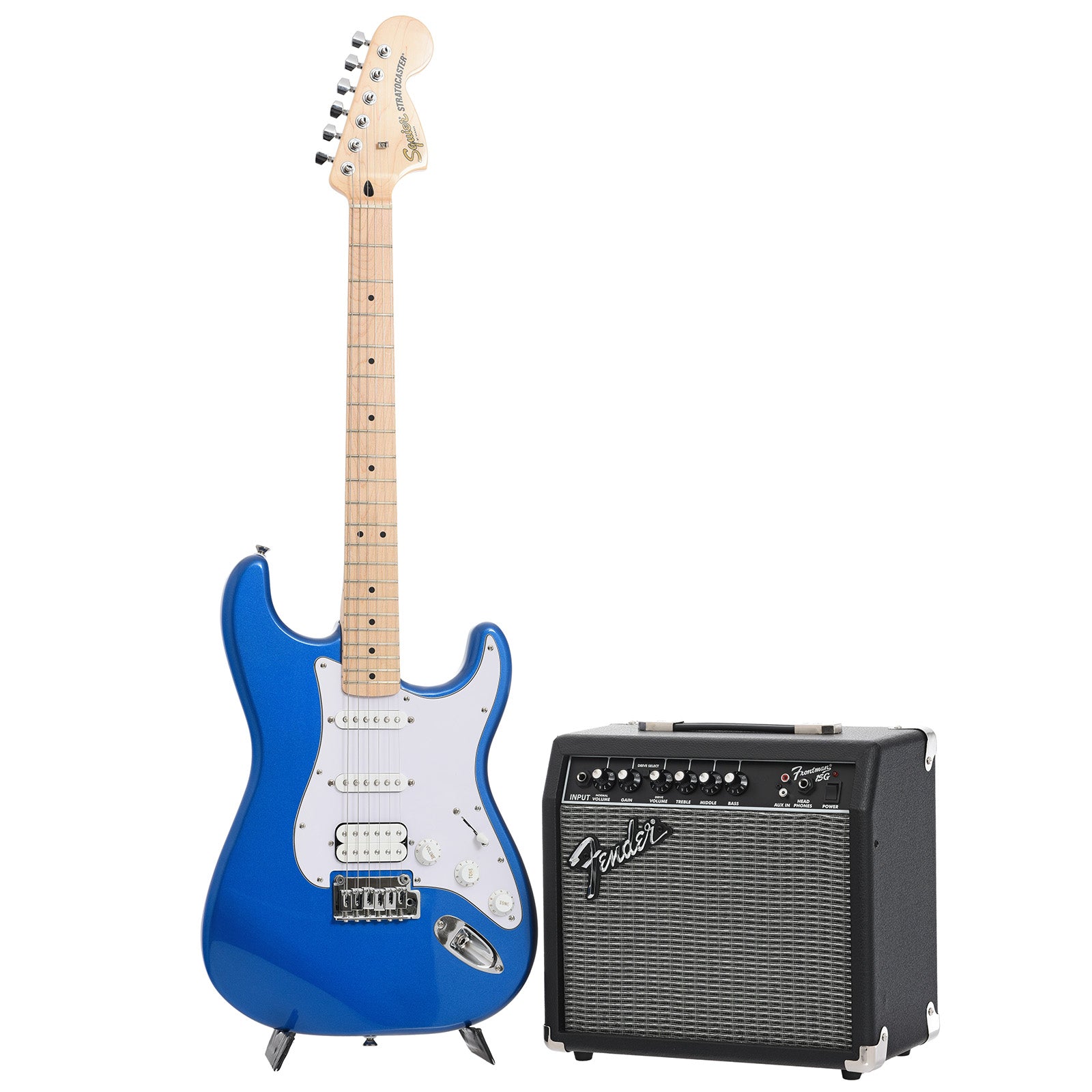 Squier Affinity Series Stratocaster HSS Pack, Lake Placid Blue