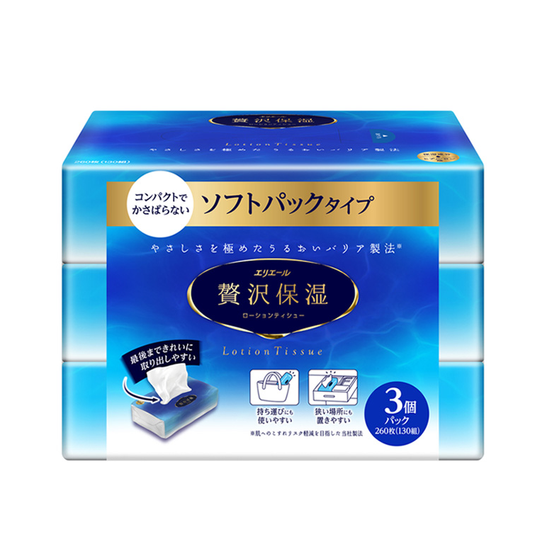 エリエール 贅沢保湿ソフトパック｜ティシューペーパー｜商品情報