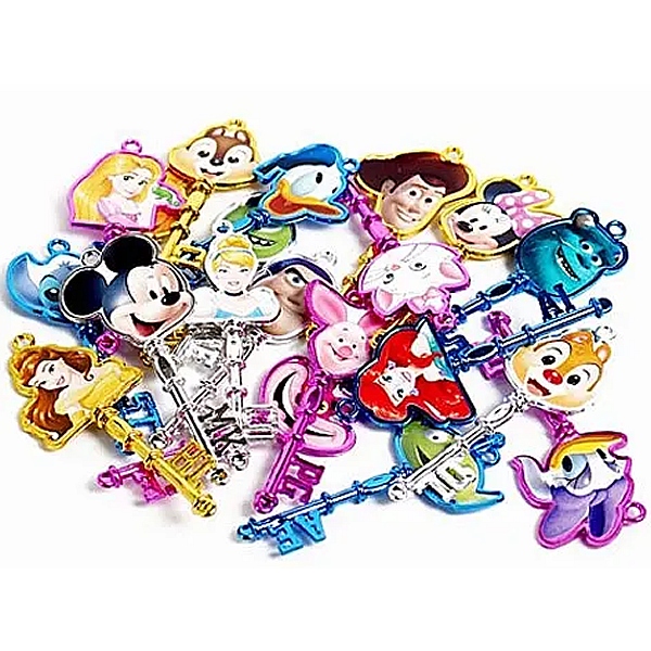 すくい用おもちゃ キラキラディズニー鍵 100ヶセット｜縁日用品－水