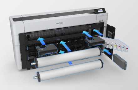 大判プリンター SC-T7750DL 特長 使い勝手がよく、狭い空間にも