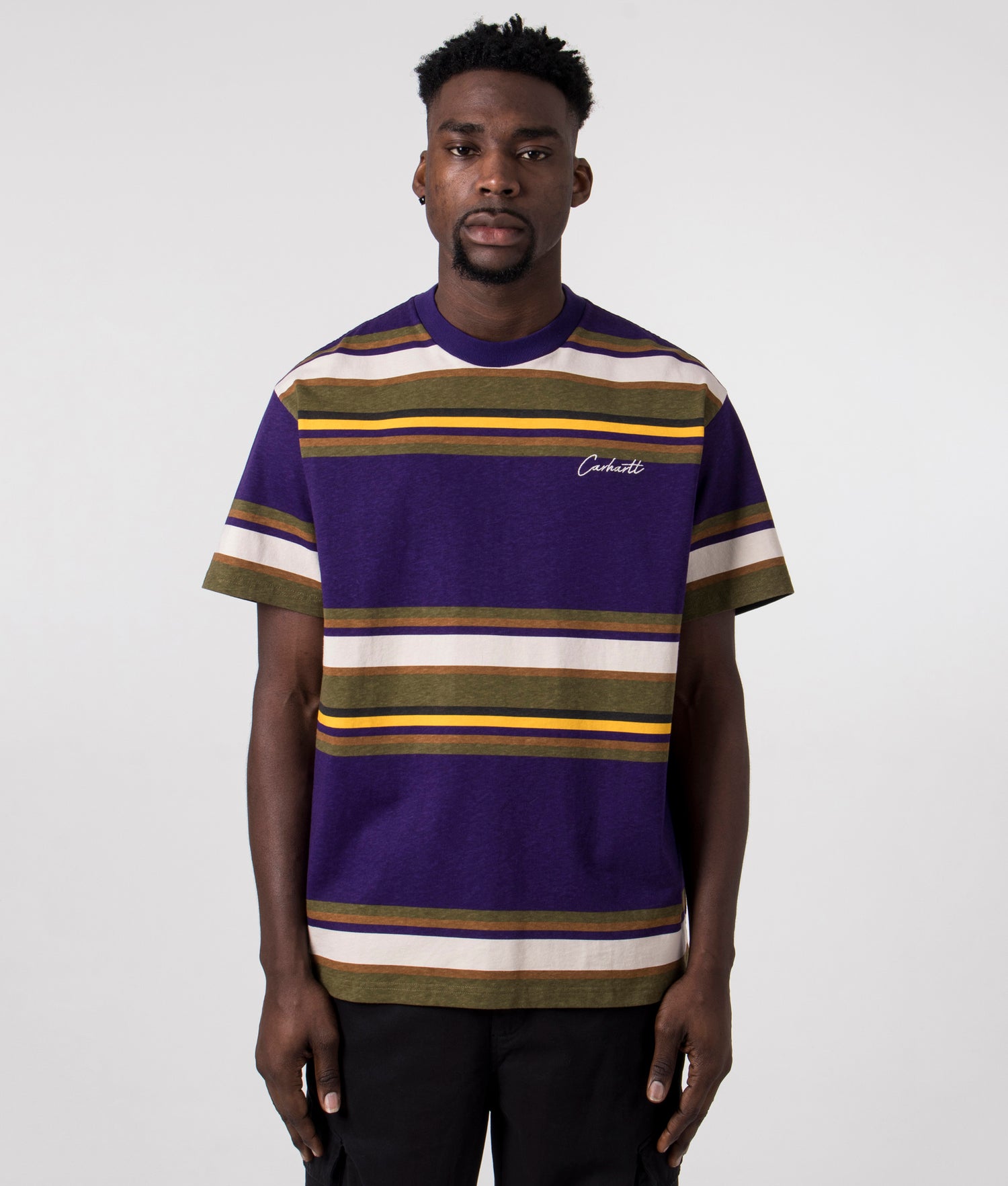 Relaxed Fit Morcom T-Shirt Purple Stripe, Tyrian | Carhartt WIP