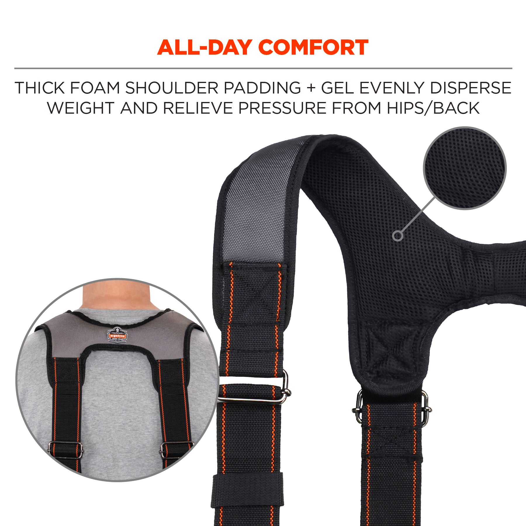 Tool Belt Suspenders with Shoulder Pads | Ergodyne