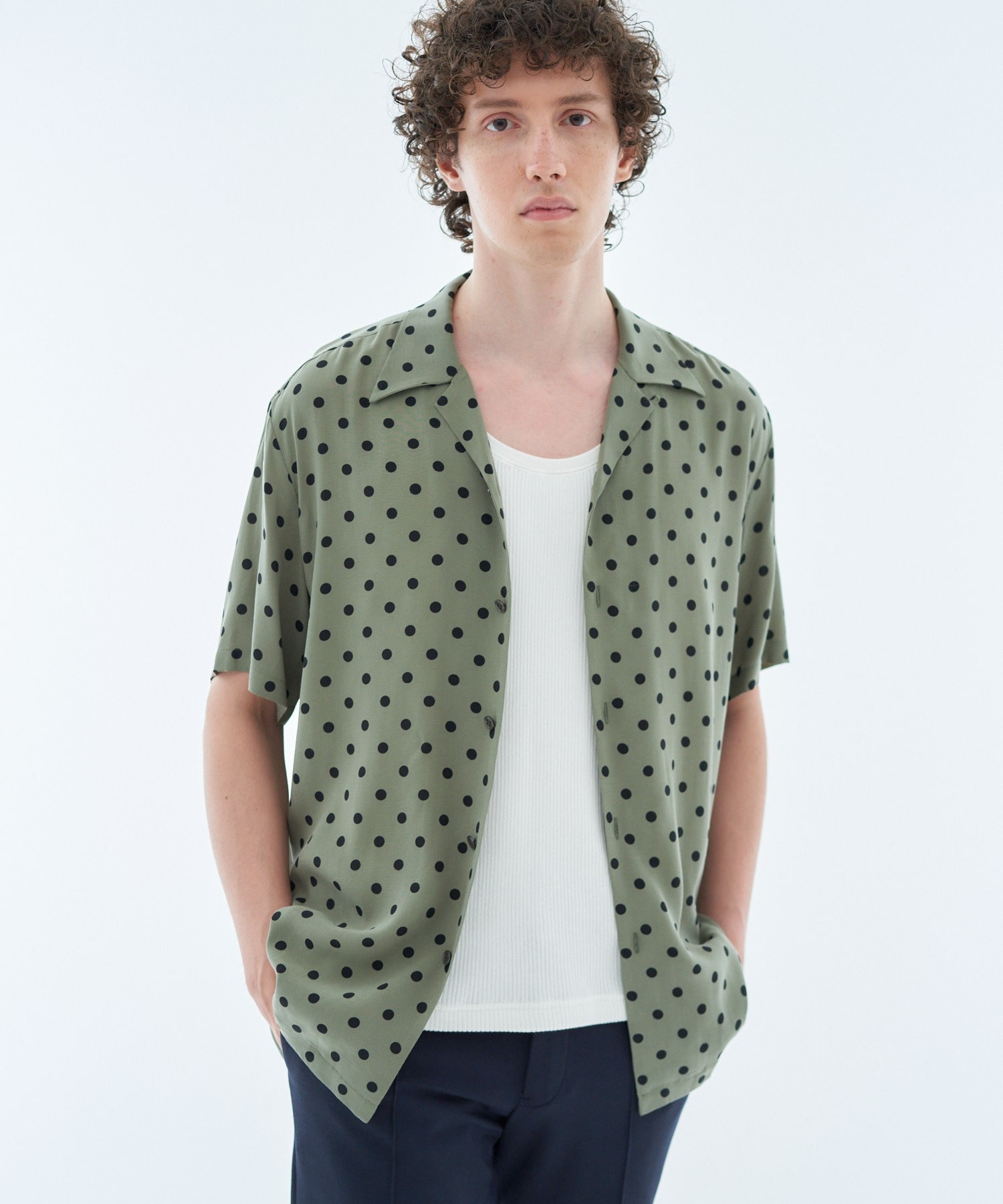 ESTNATION / ドット柄オープンカラーシャツ｜ESTNATION ONLINE STORE