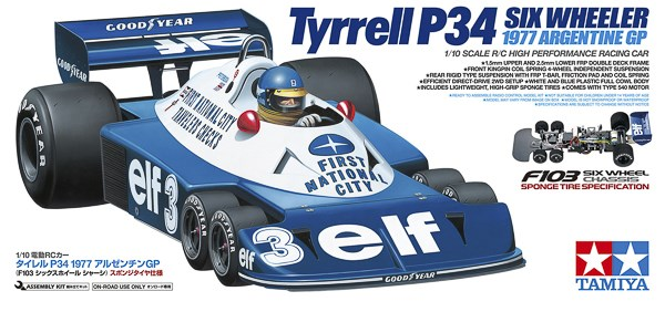 Tamiya Tyrrell P34 Six Wheeler 1977 Argentine GP - KIT | EuroRC.com
