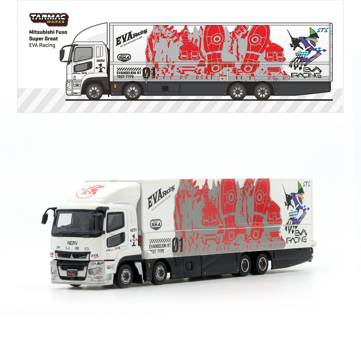 TARMAC WORKSより1/64 EVARacing Mitsubishi Fuso Super Great Vol.2が