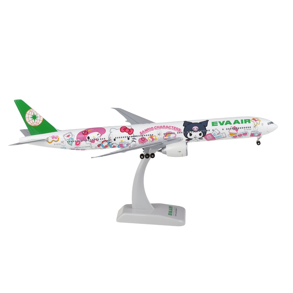 EVA AIR B777-300ER Sanrio Besties Jet 1:200 Aircraft Model｜EVA