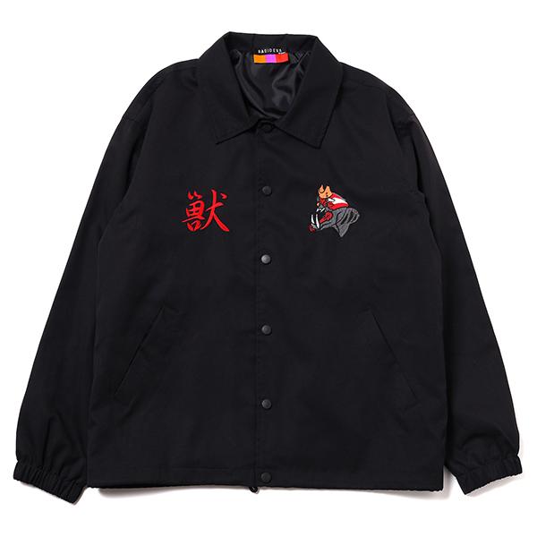 RADIO EVA A053 THE BEAST EMBROIDERY COACH JACKET/BLACK(COLOR)