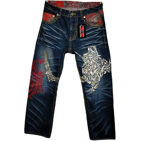 EVA×錦 コラボレーション デニムパンツ 龍×リリス(32インチ