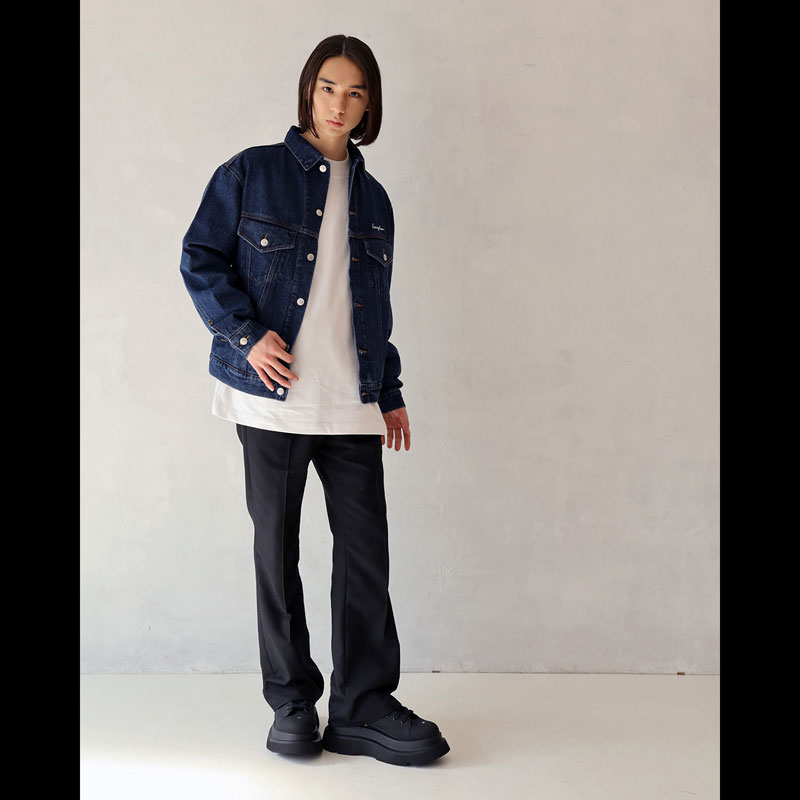 RADIO EVA A089 Rebuild of Evangelion Trucker Jacket/INDIGO/M(M