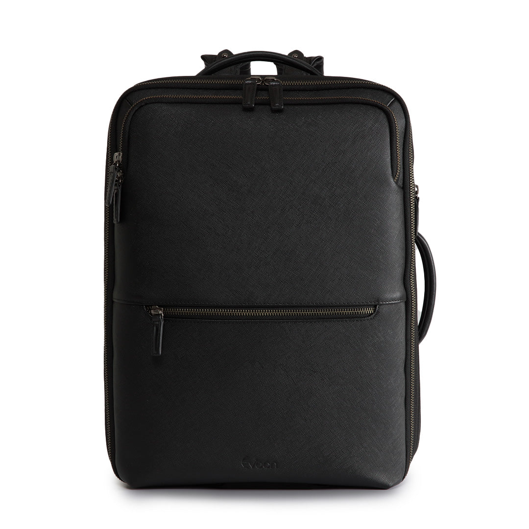 Evoon マルチビジネスリュックレザー・容量18L~拡張時28L【3営業日以内