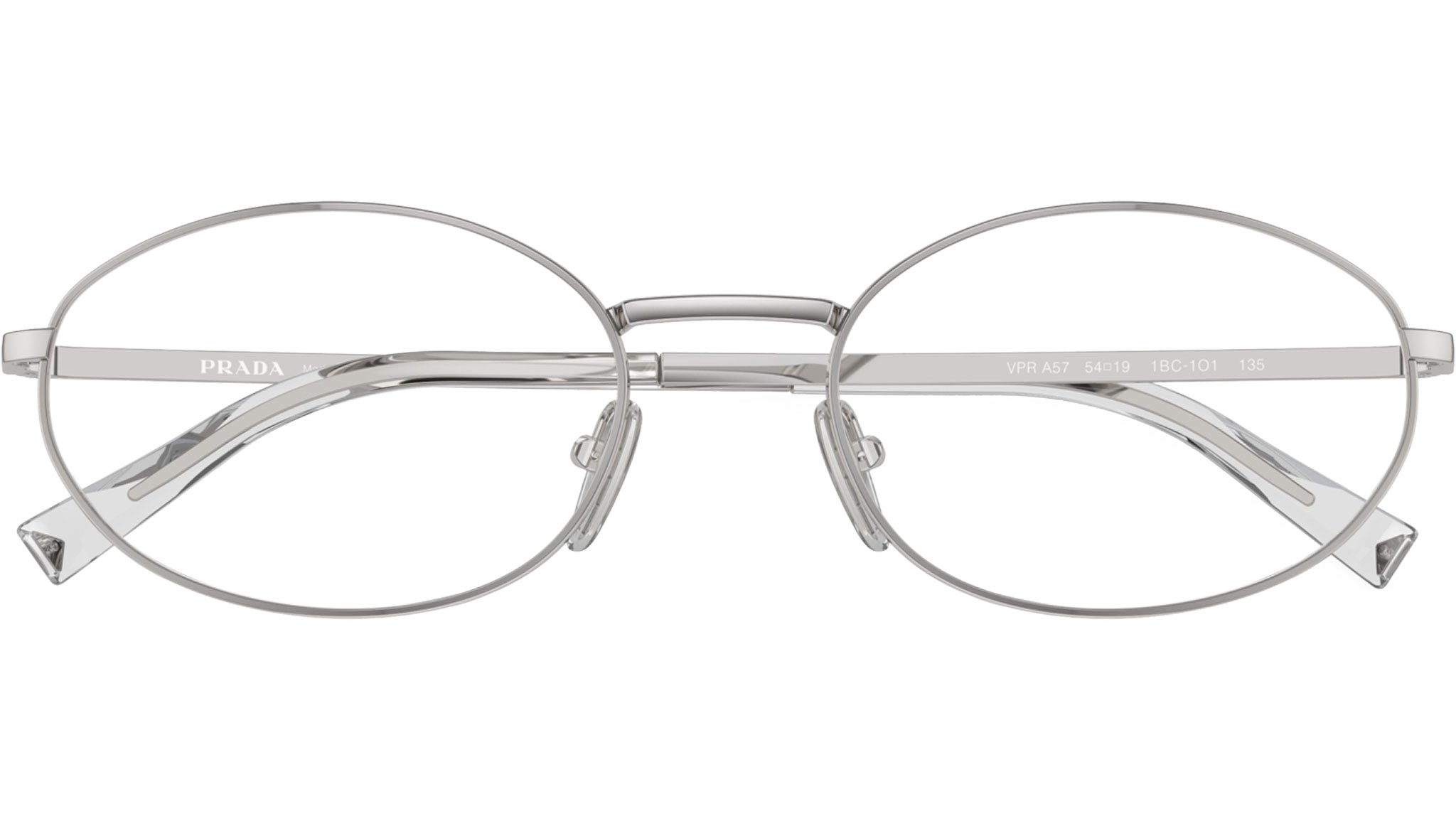 Prada PR A57V Eyeglasses 1BC1O1 Silver - eye-oo.com