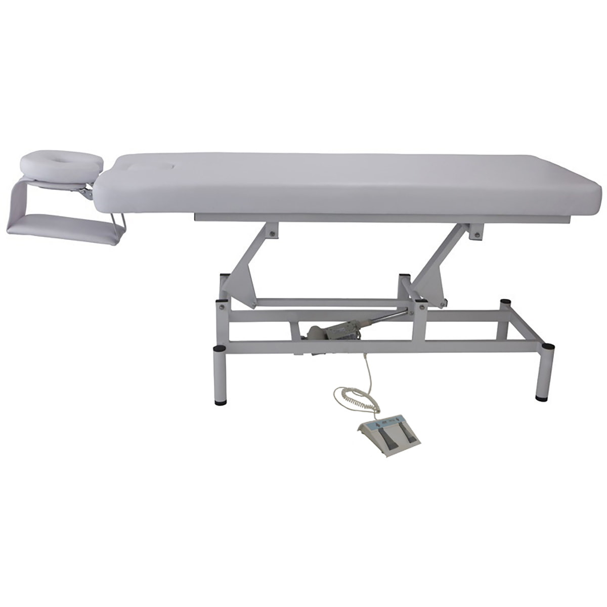 電動昇降マッサージベッドEX ホワイト（フェイスマット・アームレスト