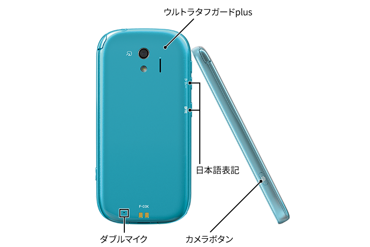 らくらくスマートフォン me F-03K デザイン - FMWORLD.NET（個人