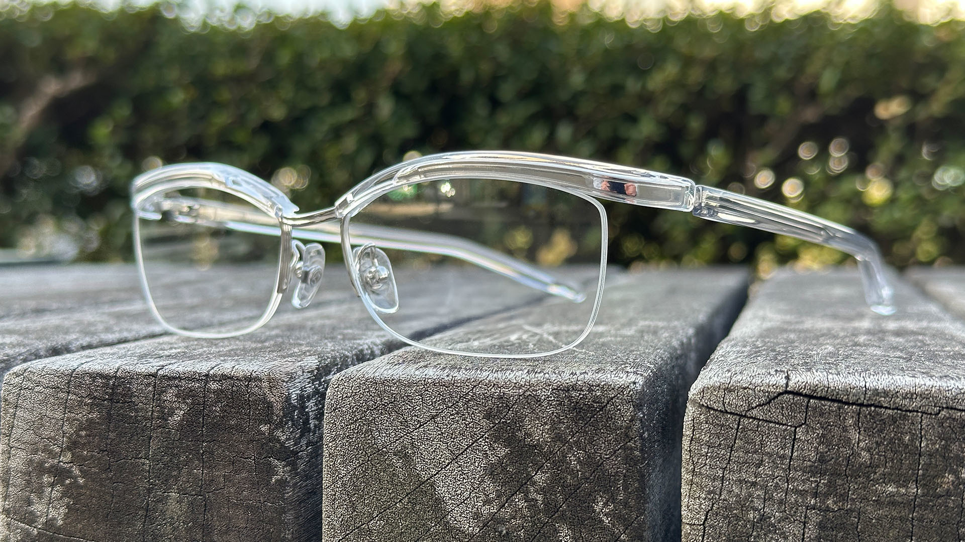 999.9 ミックスフレーム「M-18 col.2000 クリア×シルバー」再入荷