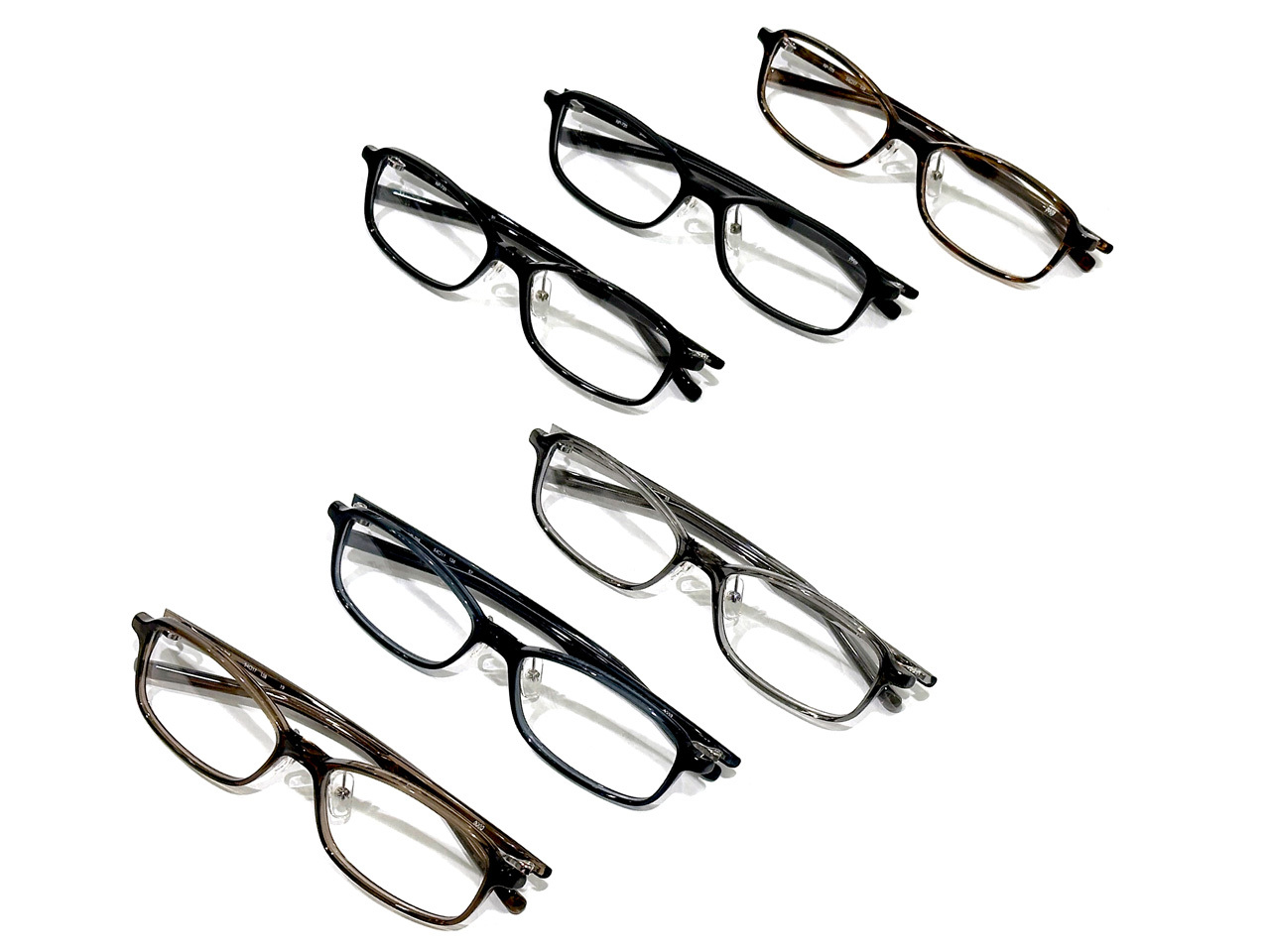 999.9 定番スクエアプラスチック眼鏡フレーム「NP-725」全6カラー再