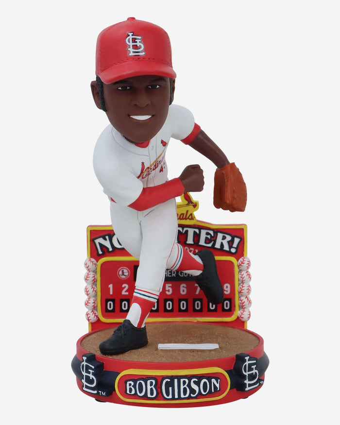 Bob Gibson St Louis Cardinals 1971 No Hitter Bobblehead FOCO