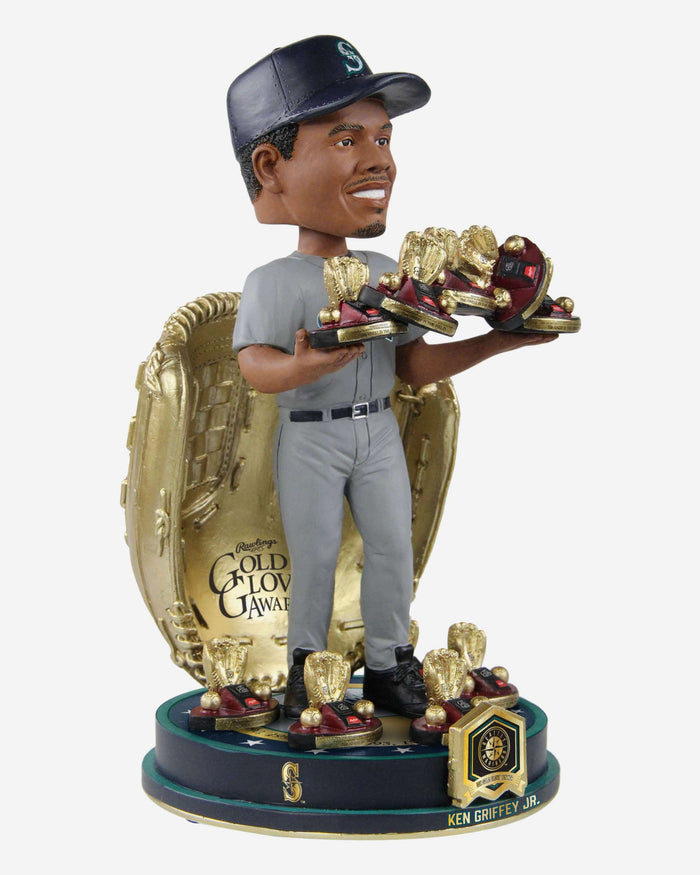 Ken Griffey Jr Seattle Mariners 10X Gold Glove Bobblehead FOCO