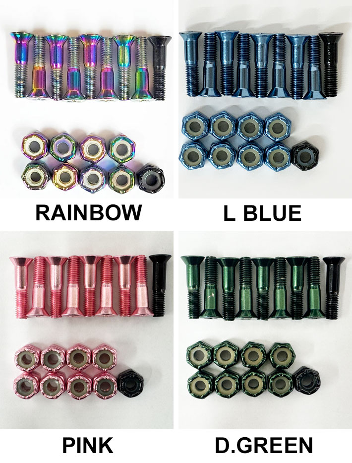 SOURCE BOLTS ソース ボルト スケートボード 7/8インチ カラービス