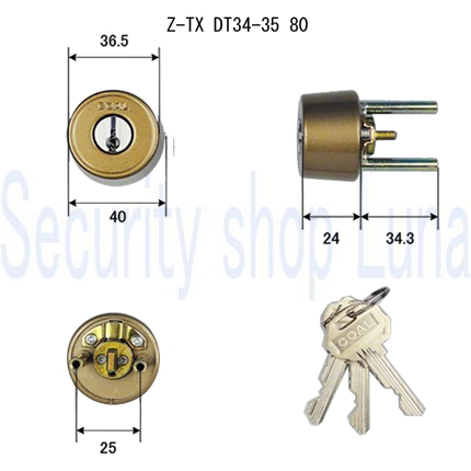 GOAL ゴール Z－TX 扉厚34－35 80 シルセット キー3本付き