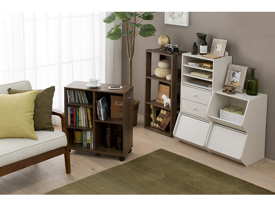 アイリスオーヤマ スタックボックス 引出付き W400 ホワイト STB-400H