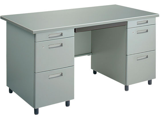 コクヨ 事務用SR型 両袖机 W1460×D730×H740 グレー 通販【フォレスト