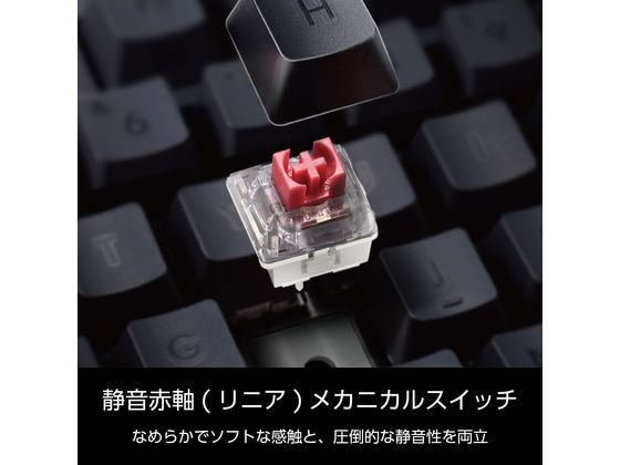 エレコム 有線キーボード Leggero 静音 赤軸 メカニカル 黒 通販