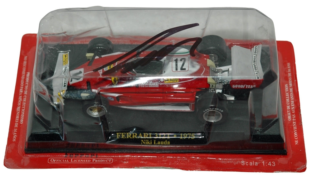 Niki Lauda Signed 1/43 Ferrari 312T 1975 Diecast Model Car