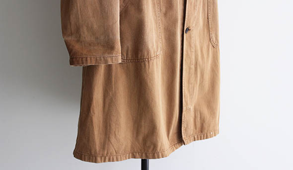 Deadstock】50s French Vintage Atelier Coat “Black Chambray & Brown