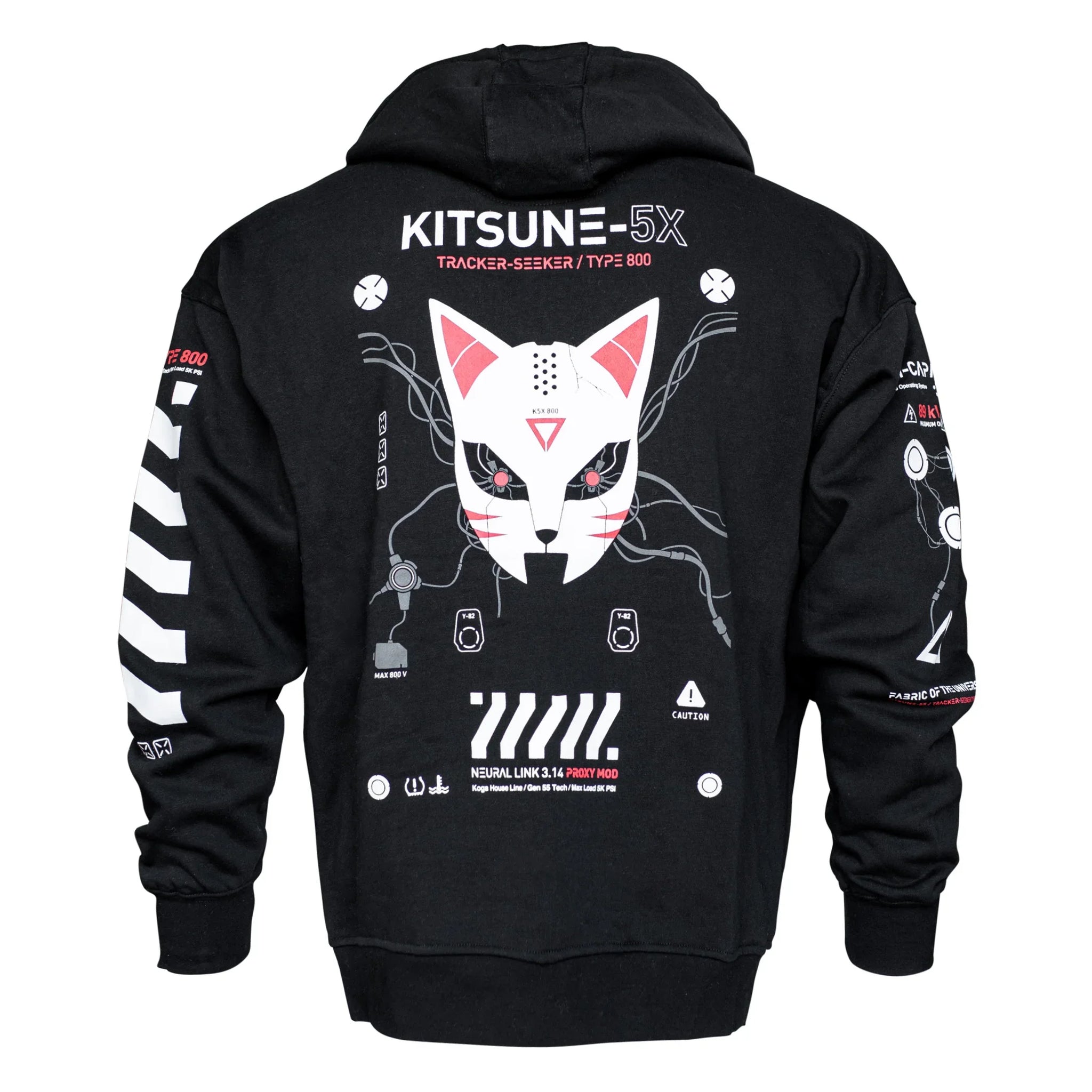 Fabric of the Universe Kitsune-5X Techwear Hoodie