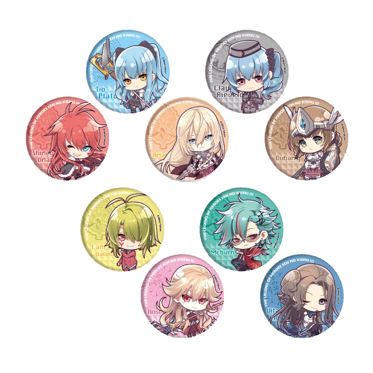 缶バッジ「英雄伝説 閃の軌跡III」（全9種）（ミニキャラ） | 日本