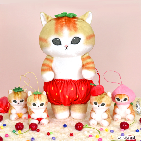 SNSやLINEスタンプで大人気の『mofusand』よりフルーツにゃんシリーズ