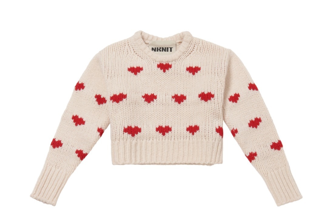 ニットブランド「ンニット」“ハート柄”や装飾付き限定ニットなど