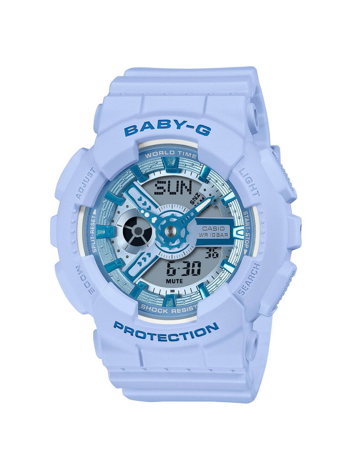 BABY-G、フレッシュカラーの新作腕時計「BA-110YK」ブルー・グリーン