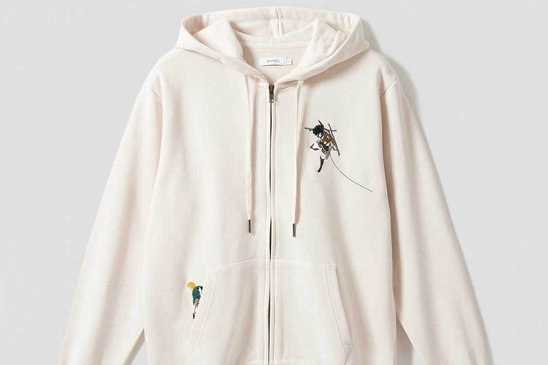 グラニフ「進撃の巨人」リヴァイの刺繍パーカー、“進撃のスクール