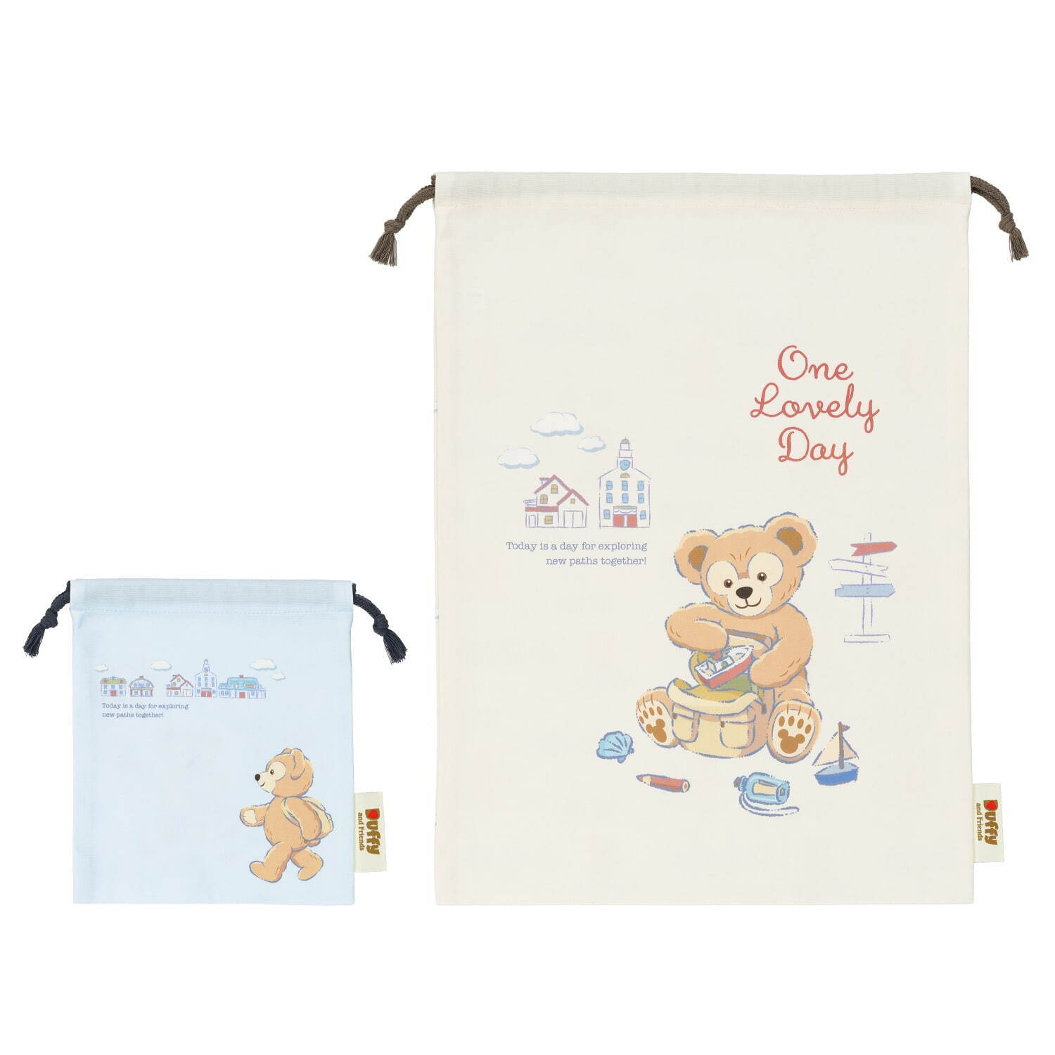 ダッフィー＆フレンズ25年春夏グッズ、“おでかけ準備中”のダッフィー