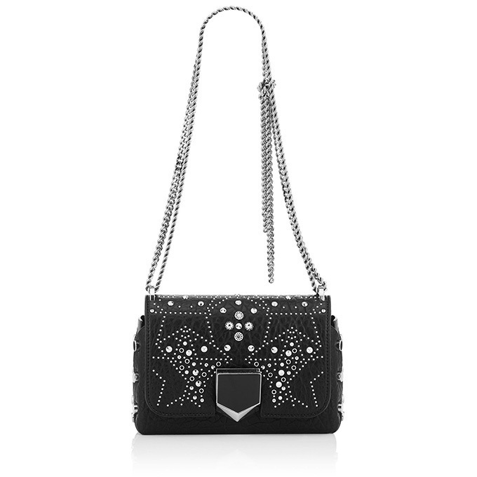 ジミー チュウより「黒レザー×星柄スタッズ」がパンクテイストなバッグ