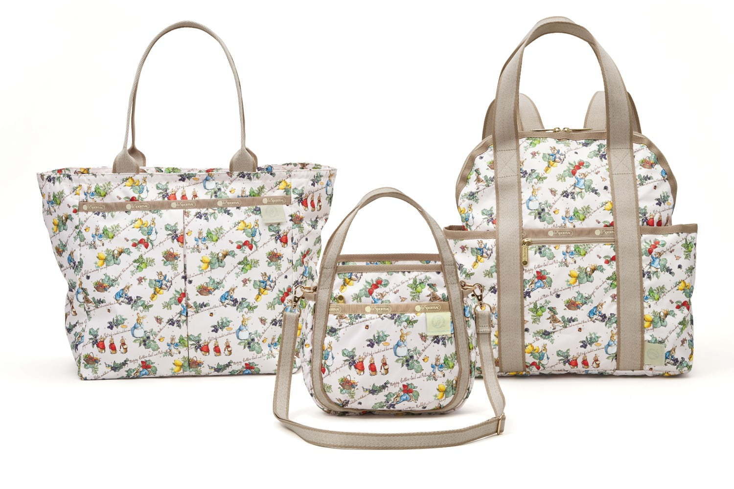 ピーターラビット×レスポートサック、果物狩りを楽しむピーター