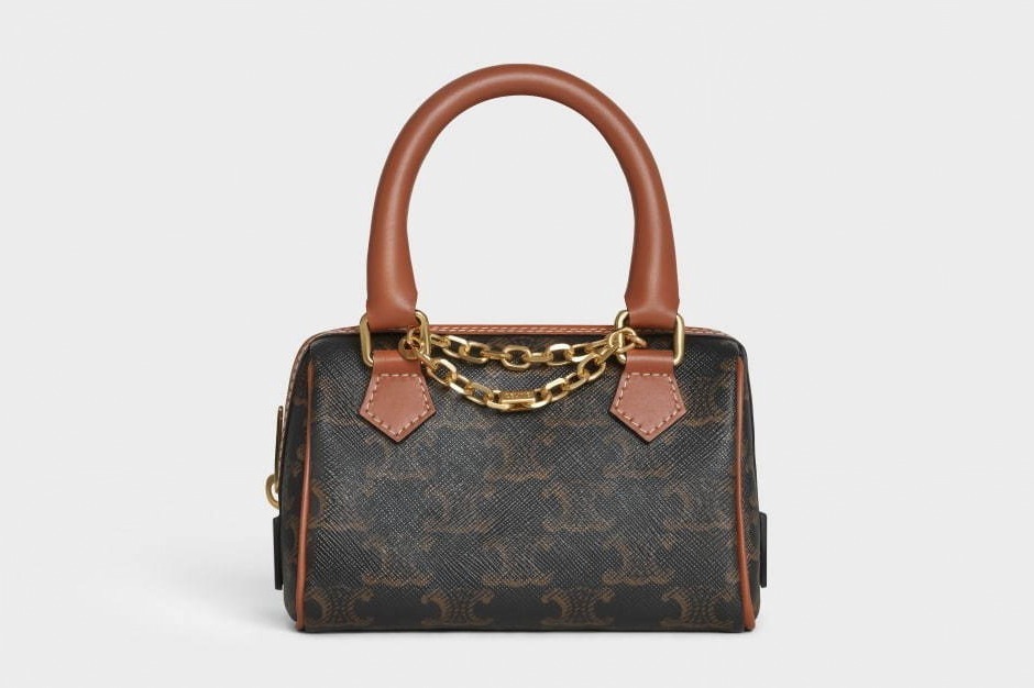 セリーヌ「トリオンフ キャンバス」新作ミニボストンバッグ、輝く